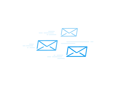 Flying Mail Illustration design envelope mail product illustration ui ux