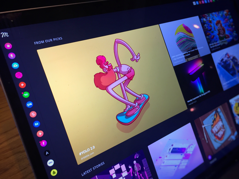 Example of Muzli Extension - Redesign