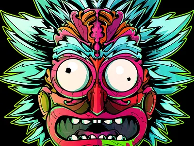 Rick Sanchez cartoon illustration rick and morty rick sanchez vector