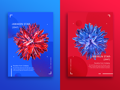 Awaken Star c4d poster practice