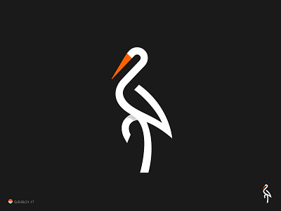 Storky bird identity logo logotype mark symbol