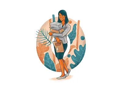 O for Office Helper arts character character design design illustration job office helper