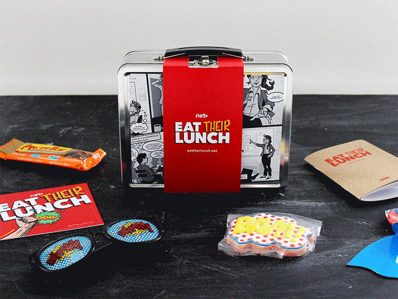 Eat Their Lunch campaign comic lunchbox print promotion superhero