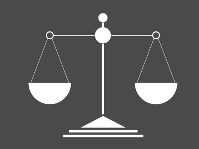 Monochromatic balance illustration sketch