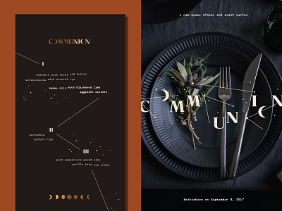 Communion Collateral branding communion identity moon romana system