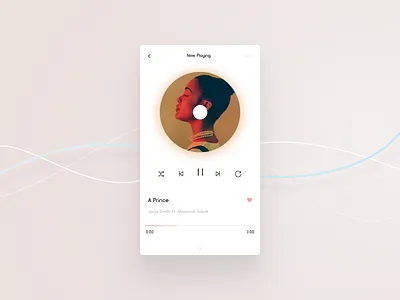 Music Player - Daily UI Day #009 009 challenge accepted daily ui dailyuichallenge illustrations kensei minimal music music player products ui visual design
