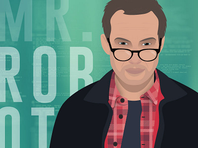 Mr Robot flat hacker illustration illustrator mr robot poster tv show