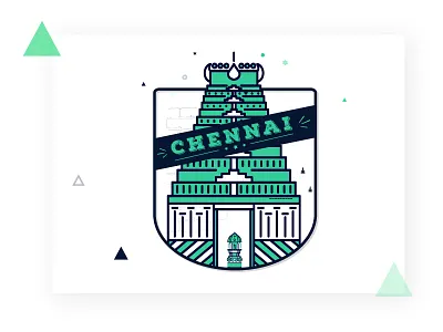 Chennai building chennai clean design icon illustration illustrator logo type