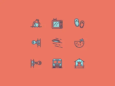 757BnB Icons bus capacity check in check out email icon icon design tv whole house