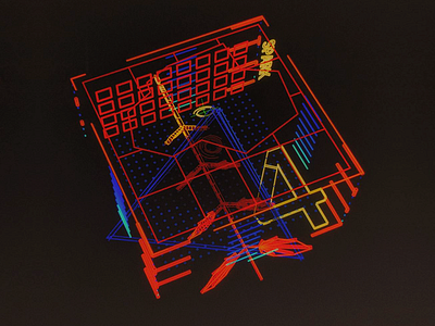 Synthetic Containment Grid /// 3d cg cyber hologram houdini interface scifi ui ux