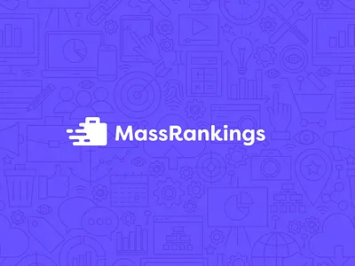 Mass Rankings briefcase business corporate logo marketing mass optimization purple rankings search seo