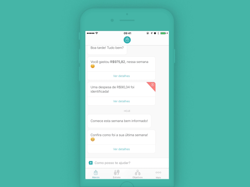 Planejei - Manual transactions chat chatbot finance fintech interface ios money transactions ui wallet