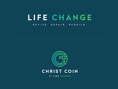 Life Change gradient logo mark religious