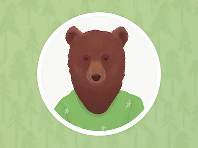 Bear profile illustration bear brown design digital forest grizzly illustration pic picture profile sketch vector