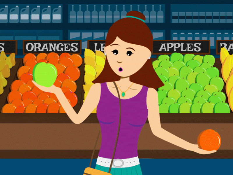 Doesn't Compare after effects animation apples cartoon comparing apples to oranges idiom illustrator oranges rubberhose