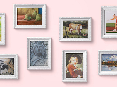 Gallery Wall brand branding design fine art frame illustration new york notecard pattern poster stationery