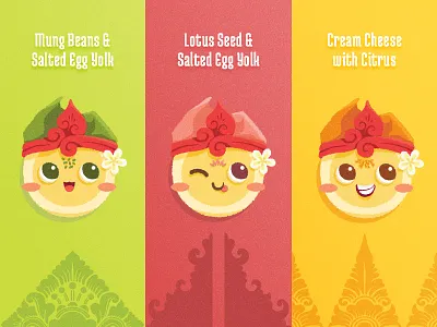 Pia Kanda Mascots bali cake ethnic flavor illustration indonesia logo mascot pie vector