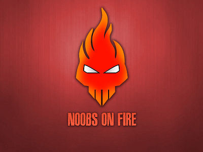 Noobs On Fire - NOF Gaming Clan Logo fire gaming logo nof