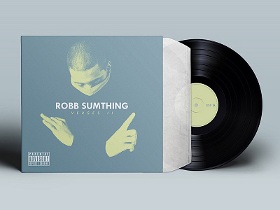 Robb Sumthing vinyl cover cover cover art hip hop minimal music photoshop style vinyl