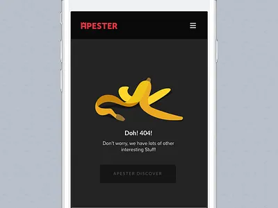 404 Page 404 apester banana error webdesign