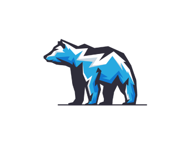 polar bear logo animal bear bears creative logo polar sharp walking