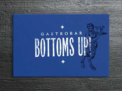 BUSINESS CARD bar bottomsup drink gastrobar logo pub