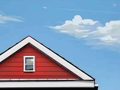 Dribbble House art photoshop sunday fun day