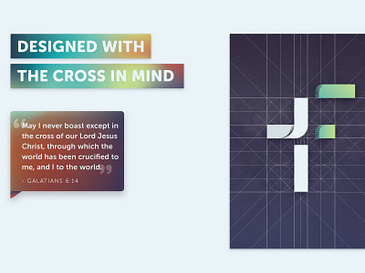 The Fold Overview branding cross gradient logo