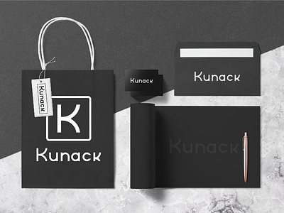 Kunack Mockup branding custom illustration letterhead logo mockup photography trademark wordmark