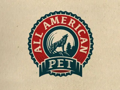 AllAmericanPet animal enclosure logo moon seal wolf