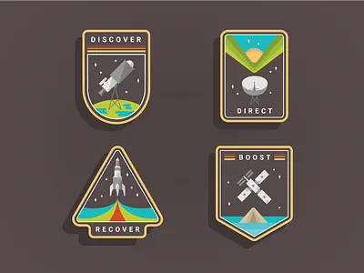 Boostopia Product Badges badge boostopia consumer customer service data illustration nasa patch percentage