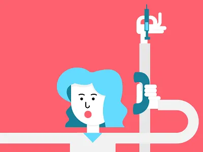 Nurse - Details2 arms character flat hands health healthcare illustration nurse phone vector woman