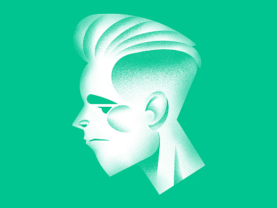Heads vol.IV badge charcterdesign emerald graphicdesign hipster icon illustration linework portrait t shirt white