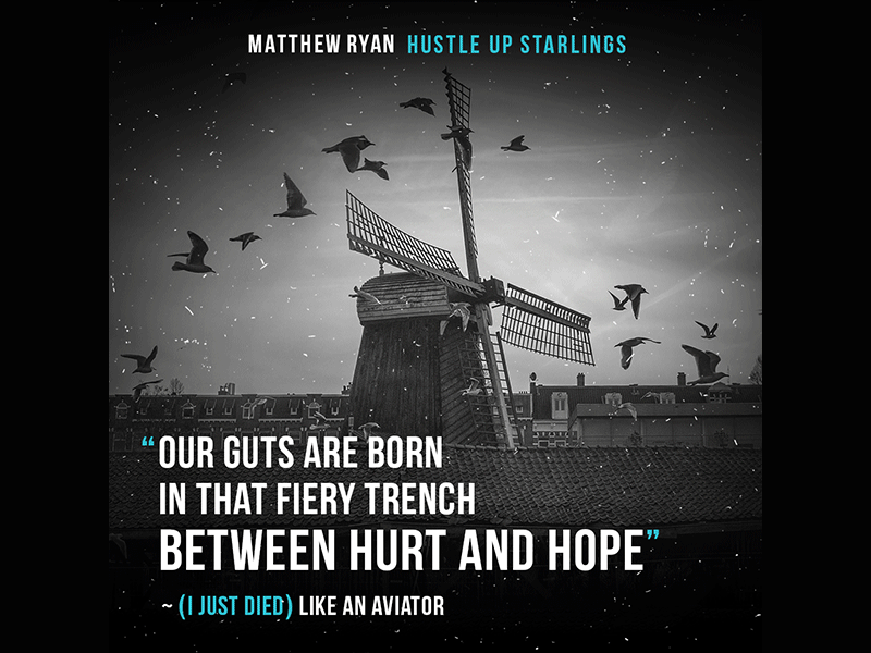 Matthew Ryan Hustle Up Starlings Track List Promo album animation folk hustle matthew music nostalgic punk ryan sky starlings up