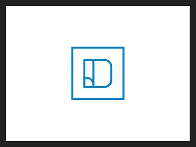 D Icon branding floorplan icon identity lines mark minimal modern property typography