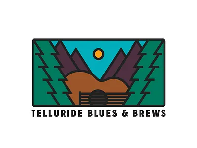 Blues Festival Patch Alternative colorado digital festival guitar illustration mountains music patch telluride