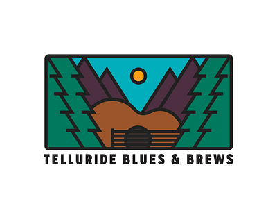 Blues Festival Patch Alternative colorado digital festival guitar illustration mountains music patch telluride