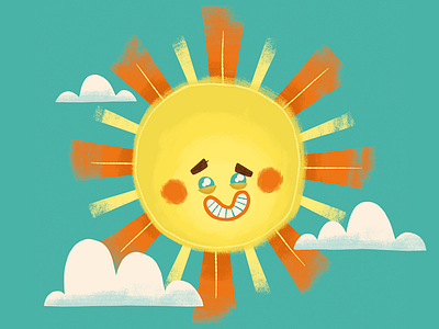 Pre Eclipse childrens illustration illustration kids art solar eclipse sun