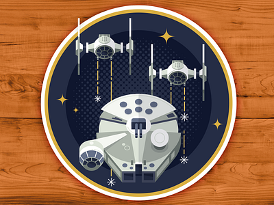 Never Tell Me the Odds! childrens illustration han solo illustration kids art millennium falcon space star wars