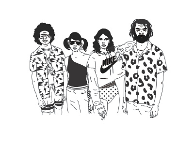 STREET STYLE cartoon character fashion illustration nike pattern print streetwear