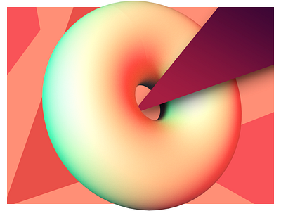 Fat Doughnut 3d colors doughnut no border photoshop