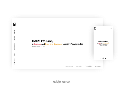 New Portfolio Coming Soon design jones levi me portfolio responsive rwd ui ux web website