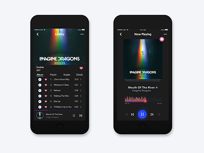 Player. app concept ios music player ui