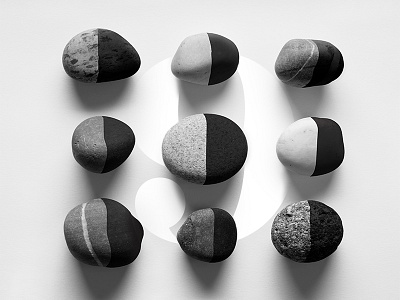 9 black count nine number paint rock white