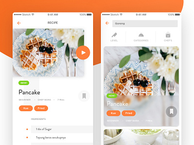 Recipe App card food ingridients ios recipe tutorial ui ux video