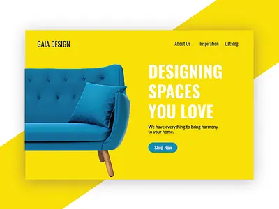 Landing Page dailyui furniture ¨landing page¨