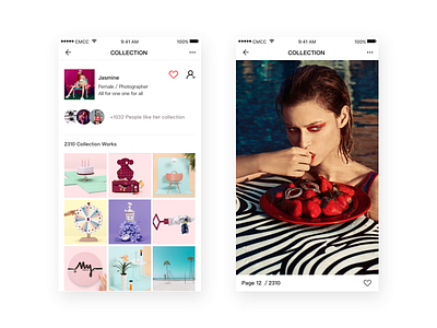 A photo collection page picture；photos；collection；ui