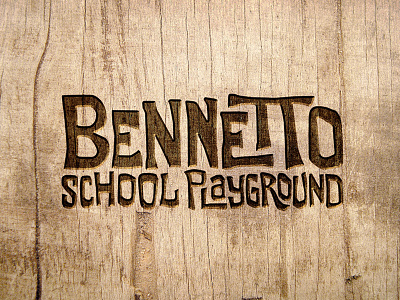 Bennetto School Playground lettering logo wordmark