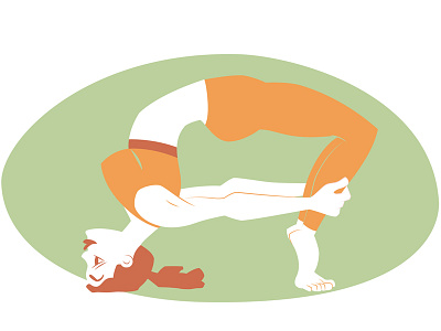 Yoga Project 04 graphic design grasshopper hill design hector guerrero illustration phoenix retro modern vector art yoga yoga postures