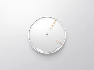 A sad clock icon ui